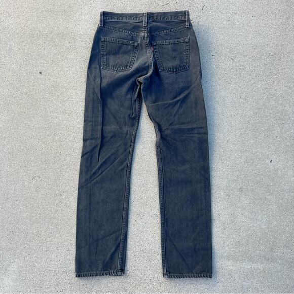 Vintage Y2K Levi’s For Women Black 501 button fly straight leg jeans 29x32 - Picture 3 of 9